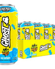 GHOST Energy Drink  12Pack Sour Patch Kids Blue Raspberry 16oz  Energy  Focus  No Artificial Colors  200mg Natural Caffeine LCarnitine  Taurine  GlutenFree  Vegan