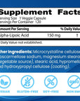 Doctor's Best Alpha-Lipoic Acid 150, Helps Support Glucose Metabolism and Regenerate Antioxidants* Non-GMO, Gluten Free, Vegan, Soy Free, 150mg, 120 Veggie Caps