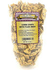 Corn Chips with Flax Seed, Healthy Snacks, Bulk Size (1 lb. Resealable Zip Lock Stand Up Bag)