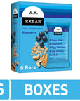 RXBAR A.M. Protein Bars, Gluten Free Snacks, Breakfast Snacks, Blueberry (6 Boxes, 30 Bars)