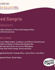 Master of Mixes Red Sangria Drink Mix Ready To Use 1 Liter Bottle 338 Fl Oz Pack of 3