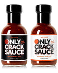 Only Crack Sauce Combo Pack Habanero & Jalapeno Hot Sauce - Organic Agave Nectar, No Artificial Flavor, and Gluten-Free Hot Sauce - Good as a Dipping Sauce, Marinade, and Food Condiments - 9.4oz