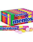 Mentos Chewy Mint Candy Roll Rainbow Non Melting Party 14 Pieces Bulk Pack of 15