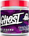 GHOST Legend V2 Pre-Workout Energy Powder, Welch's Grape - 25 Servings - Caffeine, L-Citrulline, & Beta Alanine Blend for Energy Focus & Pumps - Free of Soy, Sugar & Gluten, Vegan