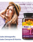 Country Life Max for Women Iron Free - 120 Vegetarian Capsules - Multivitamin & Mineral Complex - Coenzyme B Vitamins