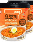 Yopokki Instant Rabokki Cup Sweet Mild Spicy Cup of 2 Korean Street food with sweet and moderately spicy sauce Ramen Noodle Topokki Rice Cake  Quick  Easy to Prepare