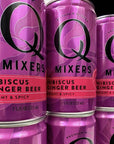 Q Mixers Hibiscus Ginger Beer Premium Cocktail Mixer Made with Real Ingredients 75oz Can  15 PACK