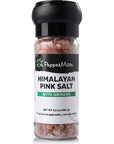 PepperMate Himalayan Pink Salt Seasoning With Grinder- Blend In Glass Grinder Container For Freshness- Gourmet Himalayan Pink Salt Spices For BBQ, Cooking, Grilling, Baking…