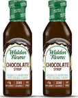 Walden Farms Chocolate Syrup 12 oz Pack of 2  Sweet Syrup Near Zero Fat Sugar and Calorie  For Pancakes Waffles Muffins Fruits Shakes Lemonade Desserts Snacks Appetizers and Many More