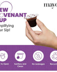 Mayde New Covenant Prefilled Communion Cups and Wafer Set 100 Count Prefilled Double Lid Communion Cups Containing Concordia Grape Juice  Wafer Set with 1 Year Shelf Life