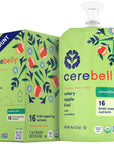 Cerebelly Celery Apple Kiwi Smoothie (Pack of 6) - Healthy Kids Snacks - Baby Food Pouch with 16 Vital Nutrients and Brain Support from Superfoods - Organic Fruit & Veggie Purees, Baby Fruit Squeeze Pouches for Kids, No Added Sugar