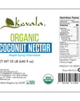 Kevala  Organic Coconut Nectar  640 fl oz  55 lb  Maple Syrup Alternative  Coconut Syrup Natural Liquid Sweetener