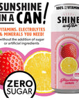 ShineWater Vitamin D Hydration Electrolyte Drink Strawberry Lemon 12 Pack Sugar Free Naturally Flavored Water Magnesium Zinc Vitamin B12 Folic Acid Plant Based Antioxidants Low Calorie