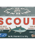 SCOUT Smoked Wild Tuna in Olive Oil  MSC Certified Responsibly Sourced Seafood Tin  Smoked Wild Albacore Tuna in BPAFree Recyclable Cans Pack of 1 x 150g tin