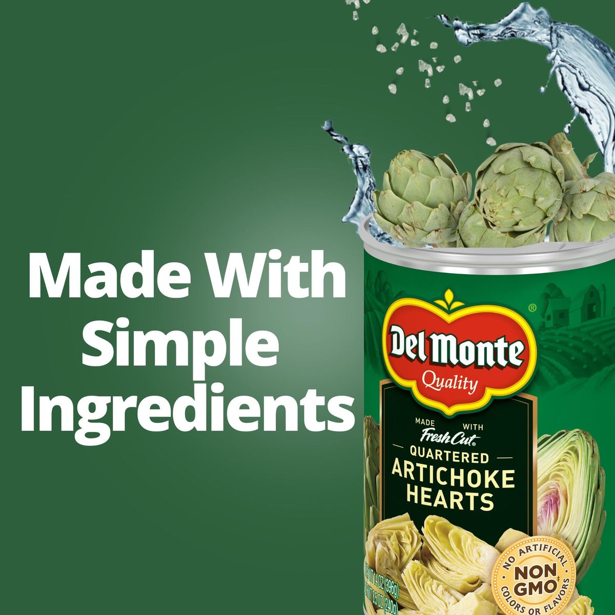 Del Monte Quartered Artichoke Hearts 14 oz Can 12 Pack