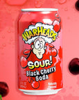 Sour Fruity Soda with Classic Warheads Flavors - 12oz Cans (Black Cherry)