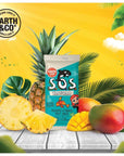 S.O.S. Fruit Snack Pack of 10 - Pineapple + Mango Fruit Snacks, 100% Fruit, Vegan Snacks with Tangram Puzzle Shapes