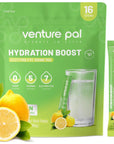 Venture Pal Sugar Free Electrolyte Powder Packets - Liquid Daily IV Drink Mix for Rapid Hydration & Party Recovery | 5 Vitamins & 7 Electrolytes| Keto Friendly | Non-GMO | Certified Vegan | 16 Sticks