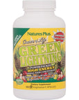 Natures Plus Source of Life Green Lightning  180 Vegetarian Capsules  All Natural High Energy Whole Food Supplement  Green Superfoods  Digestive Enzymes  45 Servings