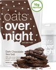 Oats Overnight  Dark Chocolate Sea Salt  Vegan 10g Protein High Fiber Breakfast Shake  Gluten Free Non GMO Oatmeal 22 oz per meal 8 Pack  BlenderBottle