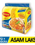 Maggi Nestle Malaysia 2 Minute Instant Noodles Asam Laksa 5 Packs x 79g Asam Laksa Mee Chili Curry Kari Soup