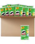 Pringles Potato Crisps Chips, Lunch Snacks, Office and Kids Snacks, Grab N' Go, Sour Cream and Onion (12 Cans)