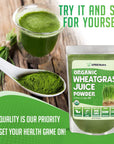 XPRS Nutra Organic Wheatgrass Juice Powder  Sustainably Grown in The US  Instant Wheat Grass Juice Powder Made from Concentrated Juice  More Potent Than Organic Wheatgrass Powder  8 Ounce