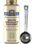 Ghirardelli White Chocolate Sauce 16 Ounce Squeeze Bottle with Ghirardelli Stamped Barista Spoon