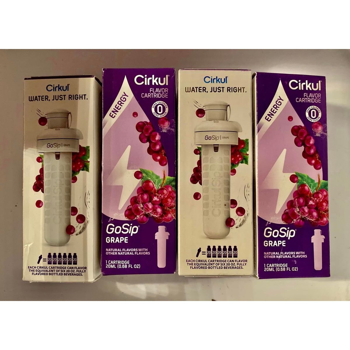 The Great Grape Cirkul GoSip Grape Flavor Cartridges 4 Pack Purple