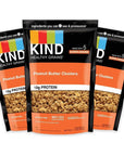 KIND HEALTHY GRAINS Granola, Healthy Snack, Peanut Butter Granola Clusters, 10g Protein, Snack Mix 11 OZ (3 Pack)