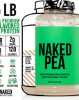 NAKED nutrition 5LB 100% Pea Protein Powder from North American Farms - Unflavored Vegan Pea Protein Isolate - Plant Protein Powder, Easy to Digest - Speeds Muscle Recovery