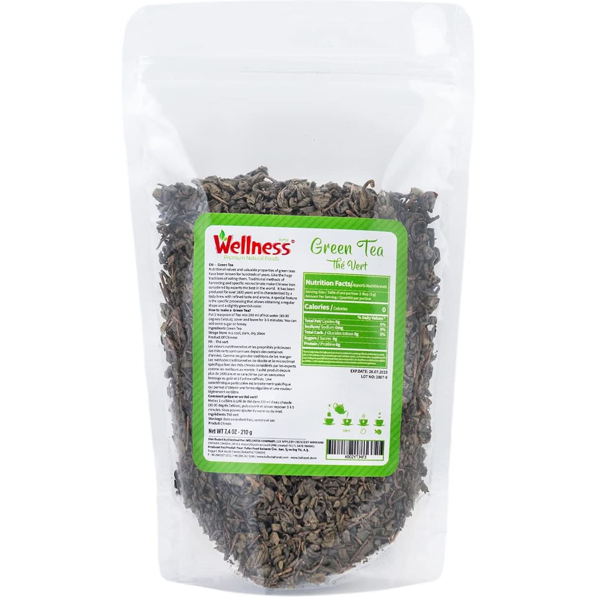 Wellness Loose Leaf Green Tea 740 oz 210g with Whole Flowers  Delightful Floral Aroma  Flavor AntioxidantRich Herbal Beverage for Wellness Relaxation  Enjoyment