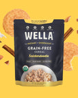 Wella Cereal Oatmeal Alternative GlutenFree Breakfast Hot Cereal GrainFree Paleo Organic Vegan High Protein Superfood PlantBased NonGMO Low in Net Carbs MultiServe Bags Bundle Original  Snickerdoodle Flavors 2 Count 128 oz Bags