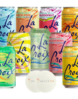 SNACKTIX  La Croix Sparkling water Variety Pack  18 Assorted Cans  Hydration with Refreshing Carbonated Water  with Snacktix coaster included