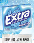 LAIBY Long Lasting Flavor Peppermint Extra Gum  Sugar Free Chewing Mega Pack Bulk 15 Pieces Pack of 10