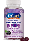 Enfakid Elderberry Daily Gummy Multivitamin: Vitamin C, D & E, Selenium & Zinc, Elderberry Flavored Immune Support Gummies for Kids, high in antioxidants, gelatin free & vegetarian, 60 count