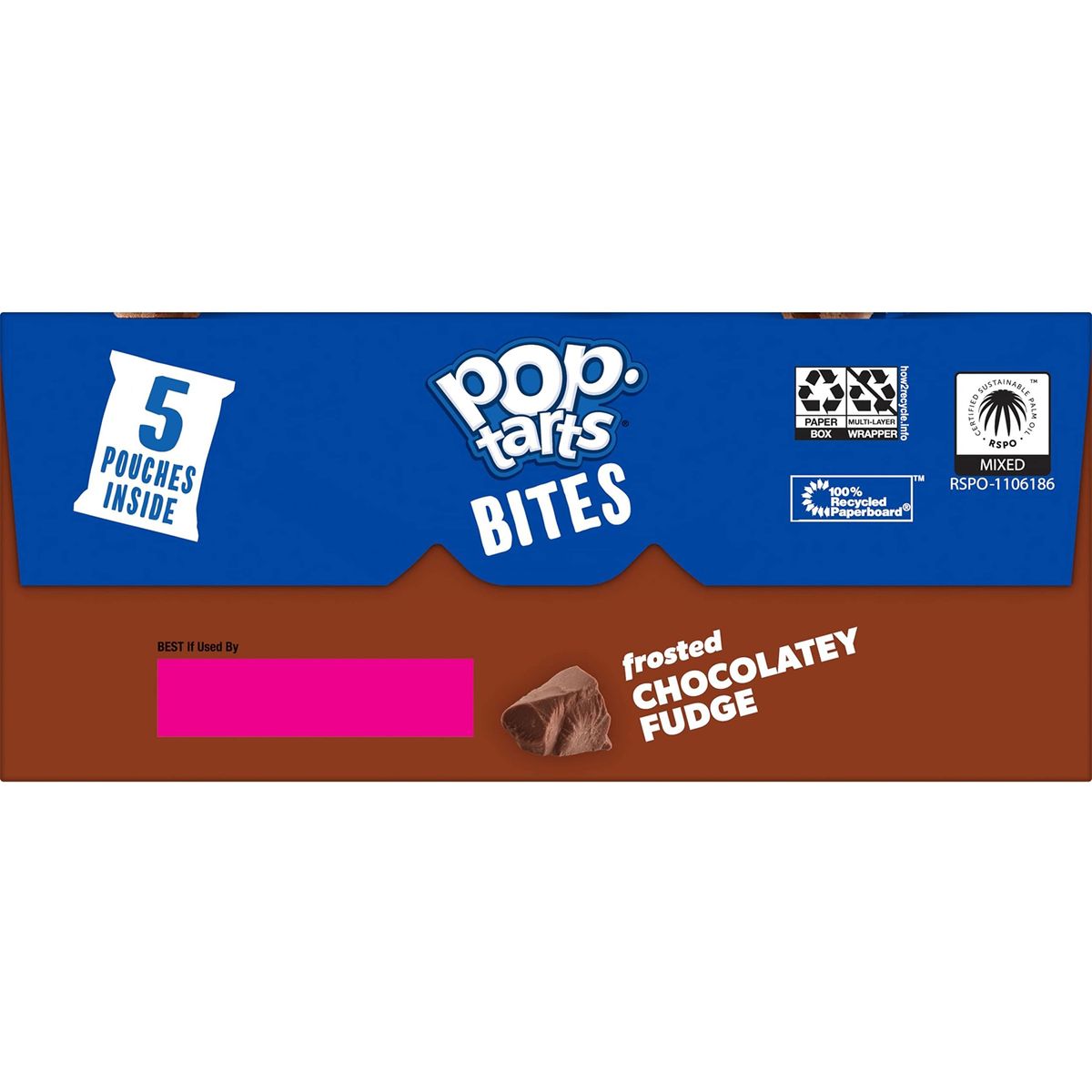 PopTarts Baked Pastry Bites Kids Snacks School Lunch Frosted Chocolatey Fudge 7oz Box 5 Pouches