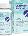 Misstay 2400 MG Complex Liposomal Glutathione Softgels 1500 MG - 60 Softgels