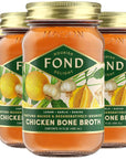 FOND Pasture-Raised Regenerative Chicken Bone Broth infused with Organic Lemon & Garlic