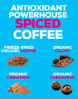 Instant Coffee Starter Kit Gift Box by MUUK  Caffeinated  Decaffeinated  Sweetened  Unsweeetened  Cacao Cinnamon Cardamom  Adaptogen Mushroom Blend for Better Focus More Energy and Stronger Immune Defense  4 Boxes 10 cups each