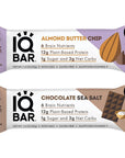 IQBAR Brain and Body Keto Protein Bars - Chocolate Sea Salt and Almond Butter Chip - 12 Count Energy Bars - Low Carb Protein Bars - High Fiber Vegan Bars Low Sugar Meal Replacement Bars