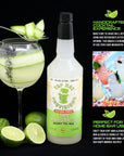 Top Hat Keto Sugar Free Lime Margarita Mix  Naturally Sweetened with Monk Fruit  Craft Mixer for Skinny Margarita Cocktail Drinks  32oz Bottle