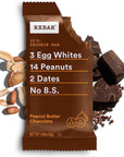 RXBAR Protein Bars, Protein Snack, Snack Bars, Peanut Butter Chocolate, 22Oz Box (12 Bars)