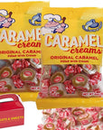 Original Caramel Creams  Made with Real Milk and Cream  Goetze Candy Individually Wrapped Pack of 2  Treat Box Included 2 Bags