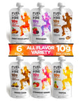 Fuel for Fire Protein Smoothie Pouch  Variety 6Pack  6 Flavors  Healthy Snack  Recovery  No Sugar Added Dietitian Approved  Functional Fruit Smoothies  Gluten Free Kosher 45oz pouches