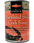 Coles Maryland Style Crab Soup with Vegetables Creamy Tomato Base with Red Crab and Perfect Blend of Seafood Seasoning SemiCondensed Soup