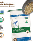 Great River Organic Milling Oatmeal Regular Rolled Oats Organic 25Pounds Pack of 1