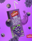 Gefen Grape juice Box Drink 675oz 27 Pack 100 Grape Juice Tasty  Refreshing Kosher for Passover Drinking Straw included