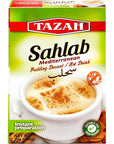 TAZAH Sahlab Mix 7oz Authentic Mediterranean Pudding Dessert  Hot Drink Powder Mix Quick  Easy Preparation Rich Flavor Perfect for Family Gatherings 200g