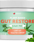 Yuve Gut Health Restore, Vegan & Non-GMO Leaky Gut Repair Supplements, Helps to Relief Bloating, Heartburn, Constipation, Gas & SIBO, with L-Glutamine, Licorice, & Aloe, Pharmaceutical Grade, 30 Servs